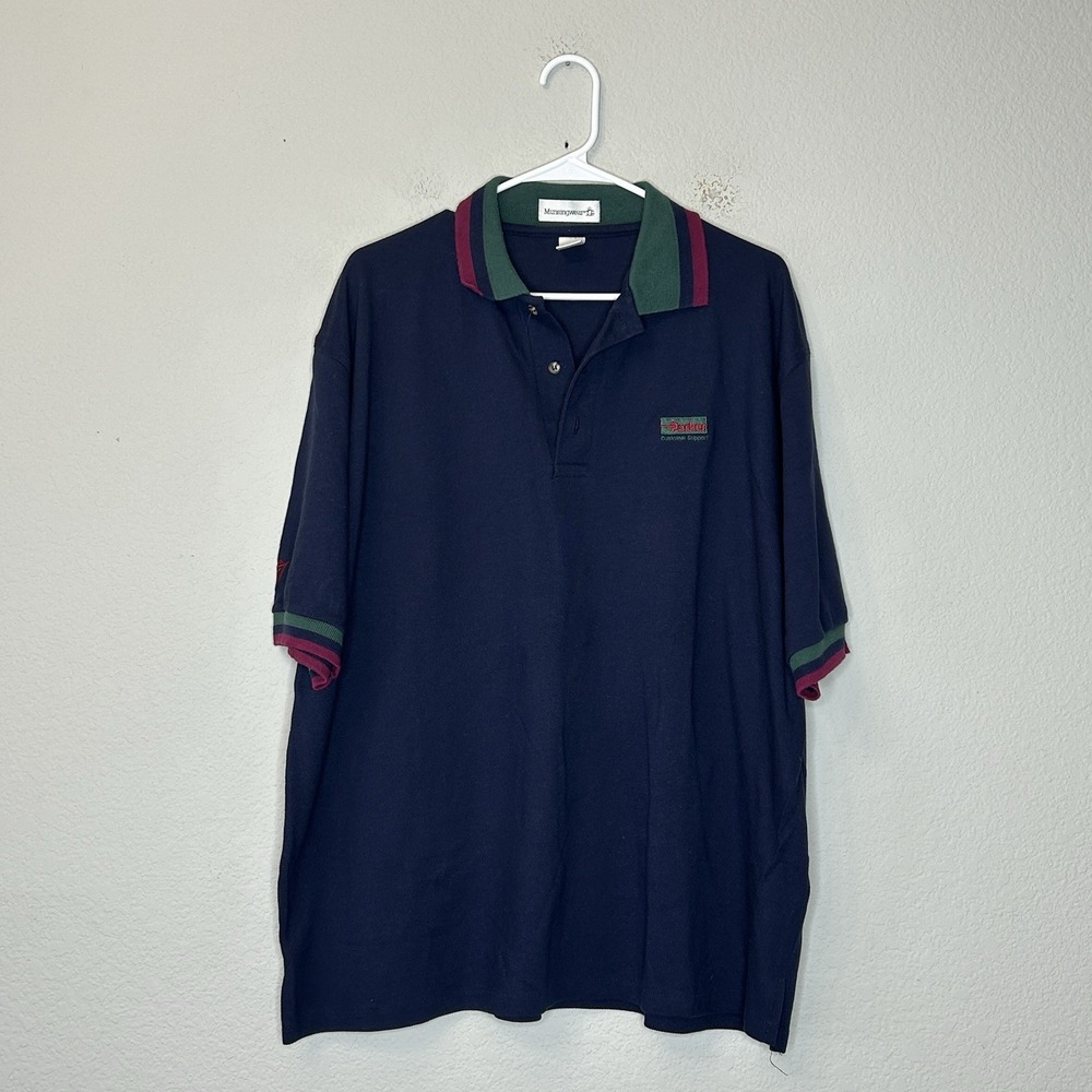 VTG Munsingwear Combed Cotton Polo Shirt Mens XL Color Block Collar Embroidered